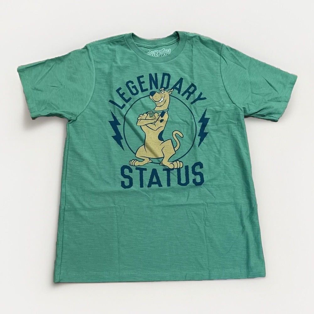 Scooby-Doo Legendary Status Graphic T-Shirt Green Youth XL NWOT Y2K Retro